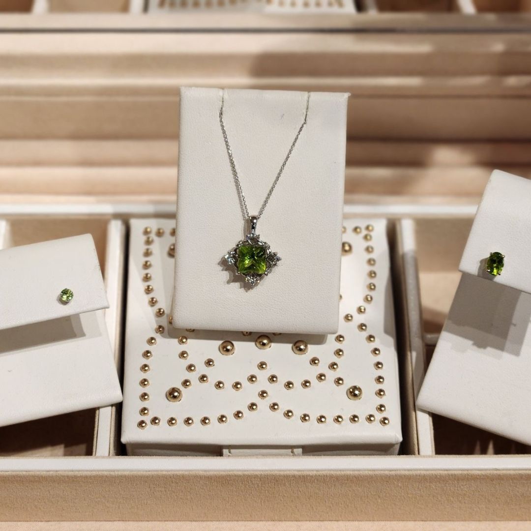 diamond bezel pendant necklaces (three on white backdrops)