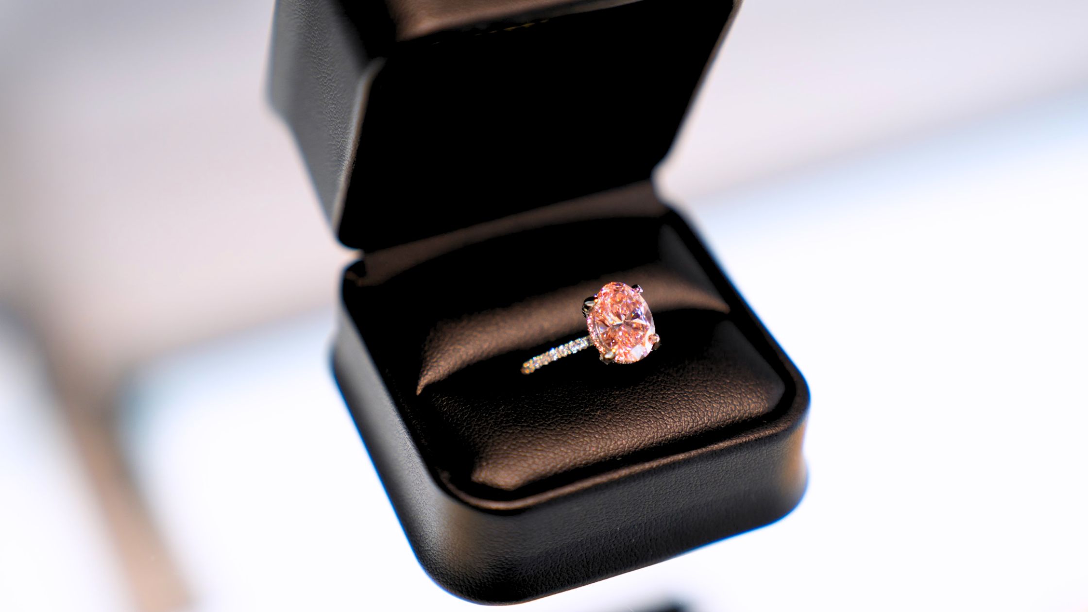Custom Ring with Pink Diamond by Frederick Fisher Jewelers